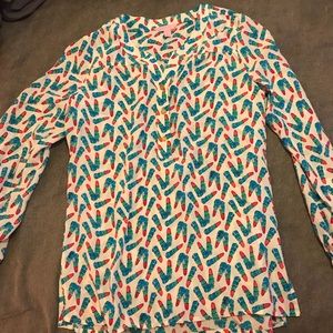 Lilly Pulitzer Elsa Top in Lipstick Print